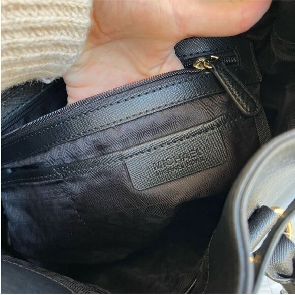 MICHAEL KORS Black XL Hamilton Laptop Shoulder Bag Jet Set Raven Mercer Voyager - Picture 12 of 12